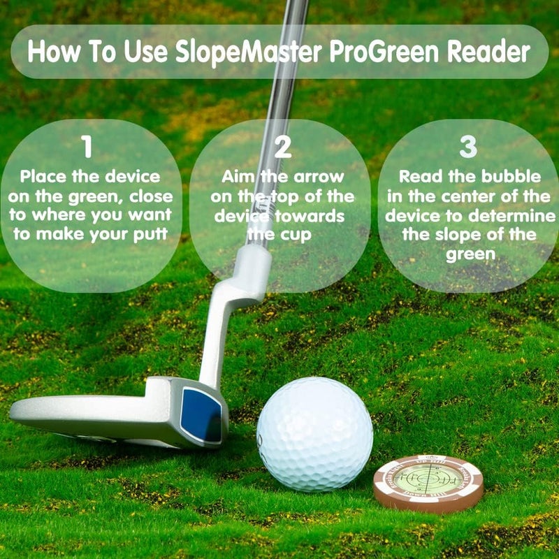Prodigora SlopeMaster ProGreen Reader - Golf Ball Marker with High Precision Green Reading Aid Golf Accessories for Men Women - Image 4